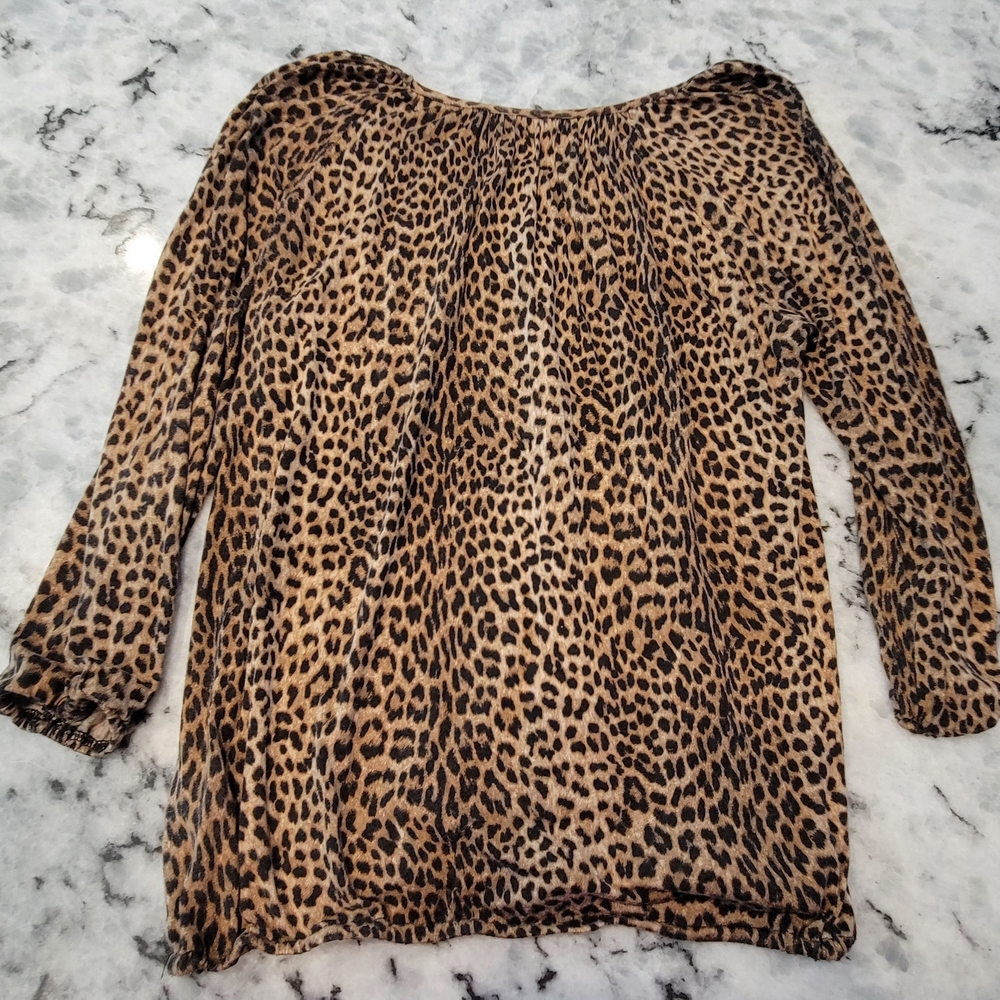 Michael Michael Kors Brown Leopard Print Blouse - image 5